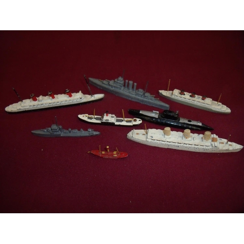 282 - Dinky cast metal model of the Empress of Britain ship a cast metal model of the Queen Mary and other... 