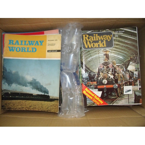 39 - Three boxes of Railway World magazines from the 1970's - 1990's