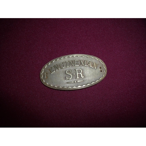 61 - Southern region Engineman brass oval cap badge