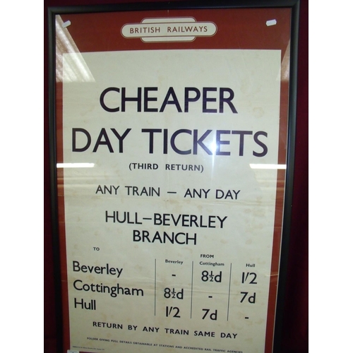 7 - Framed and mounted British Railways advertising poster for 