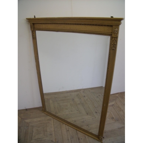 379 - 19th C style gilt framed bevelled edge rectangular wall mirror (107cm x 144cm)