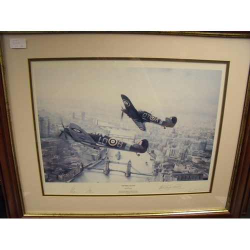 60e - Robert Taylor 'Victory Salute' signed limited edition print with three pencil signatures for the art... 