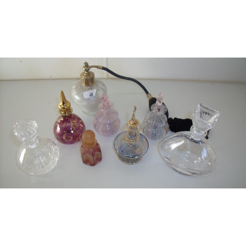 1 - Collection of eight glass scent bottles