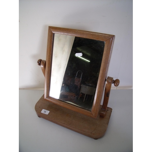 28 - Small Victorian mahogany dressing table mirror (width 37cm)