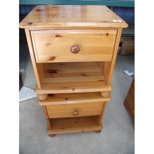 356 - Pair of modern pine drawer bedside cabinets