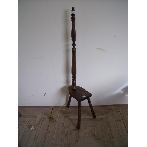 426 - Early 20th C standard lamp on tri-pod stand