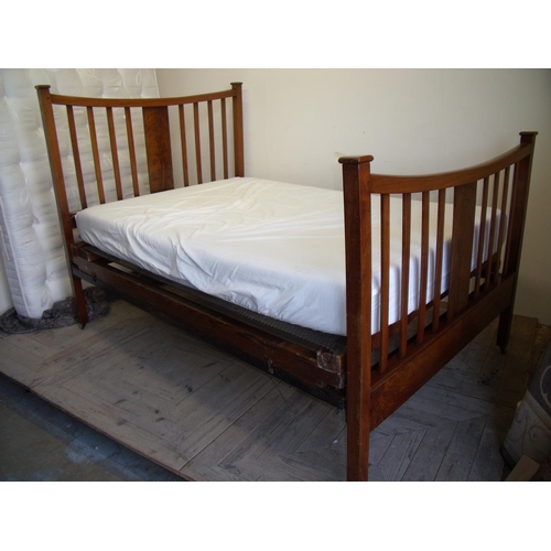 433 - Early 20th C walnut double bedstead