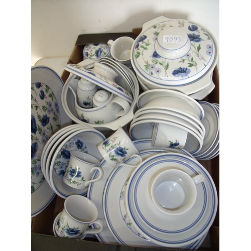 50 - Royal Albert Meadow Song part dinner and tea service in one box