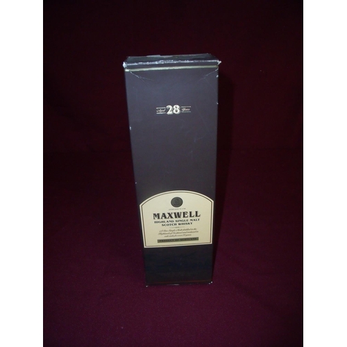 467 - Boxed Maxwell Aged 28 Years Highlands Single Malt Scotch Whisky