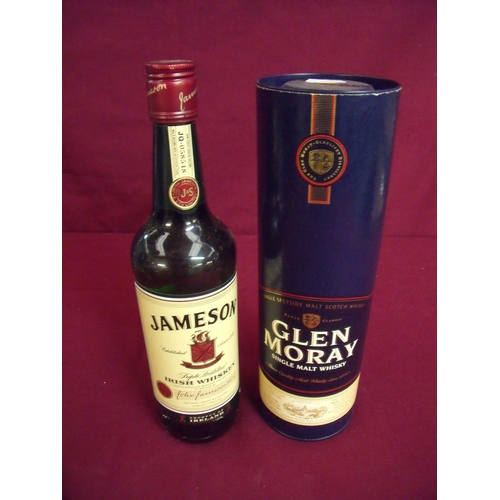 468 - Bottle of Jameson 70ml Irish Whiskey and a boxed Glen Moray Single Malt Whisky (2)