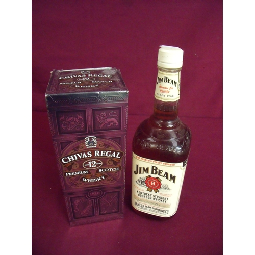 479 - Boxed Chivas Regal Aged 12 Years Premium Scotch Whisky and Jim Bean Kentucky Straight Bourbon Whisky... 