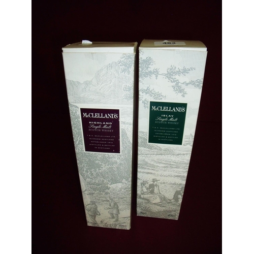 483 - Two boxed bottles of McClellands Islay Single Malt Scotch Whisky (2)