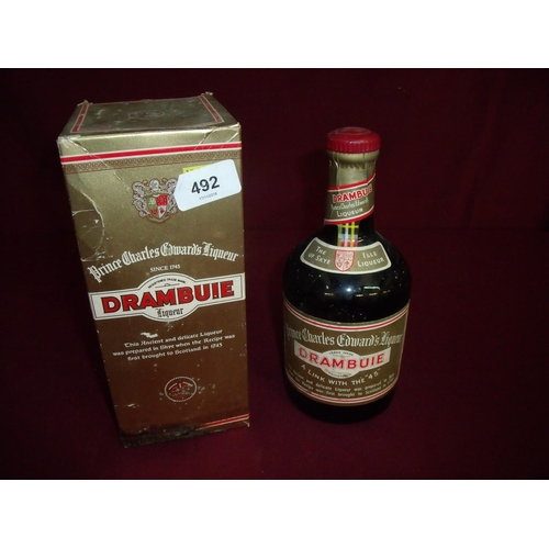 492 - One boxed and one unboxed 70cl bottles of Drambuie (2)