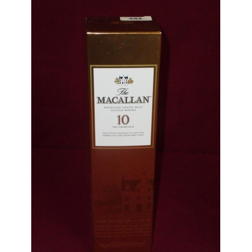 494 - Boxed Macallan 10 Year Old Highland Single Malt Scotch Whisky