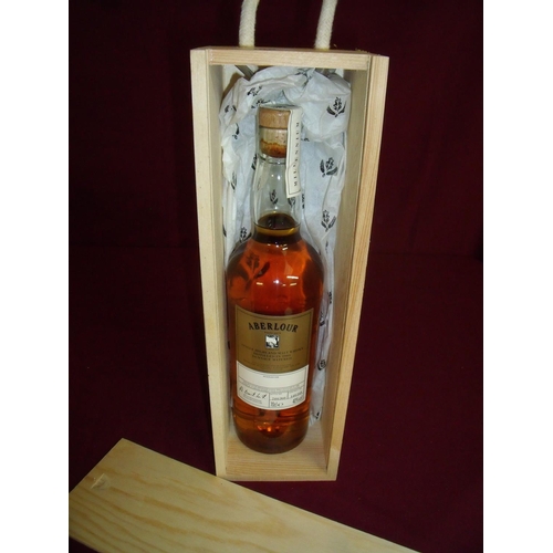 495 - Wooden cased 70cl bottle of Aberlour Single Highland Malt Whisky Distilled in 1989