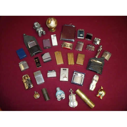 80 - Large collection of mid-late 20th C cigarette lighters of various forms and manufacture including no... 