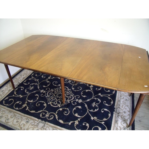 367 - Mahogany extending drop leaf dining table with three additional leaves with concertina scissor actio... 