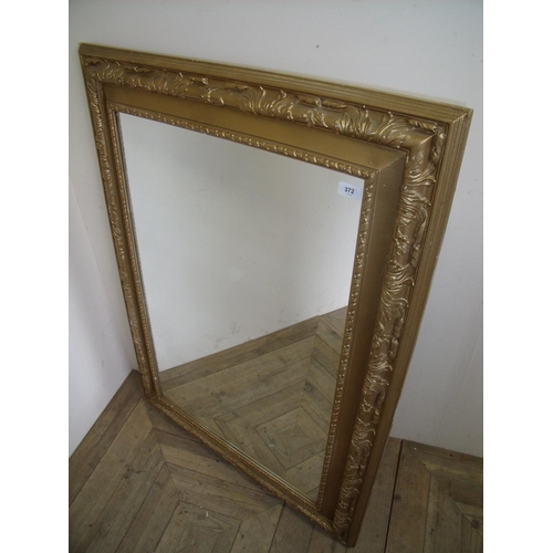 372 - Gilt framed rectangular wall mirror (85cm x 117cm)