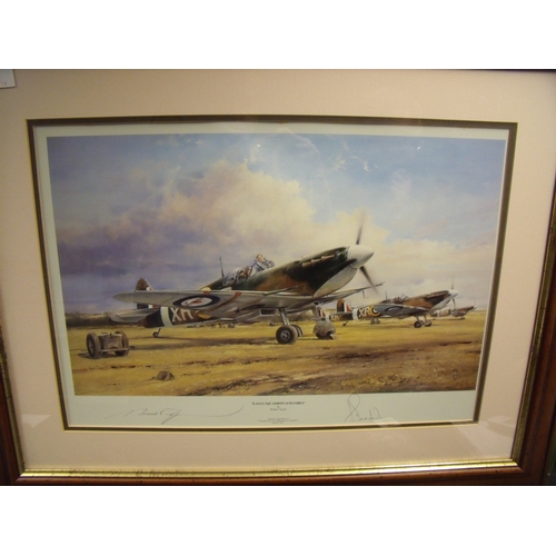9 - Robert Taylor 'Eagles Squadron Scramble' signed limited edition print with two pencil signatures by ... 