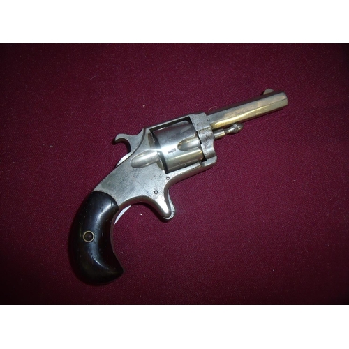 115 - Hopkins & Alen XL No 2 .32 rim fire revolver circa 1879, with 2 inch octagonal barrel