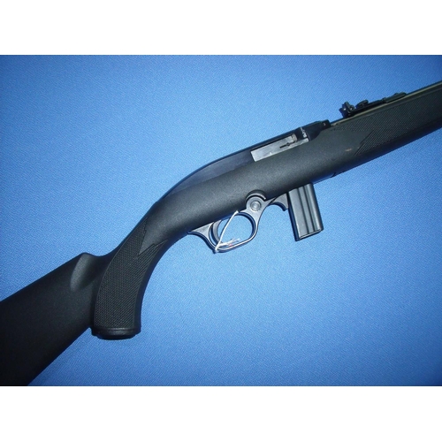 261 - Magtec Model 7022 semi auto .22lr carbine rifle, the barrel screw cut for sound moderator, with maga... 