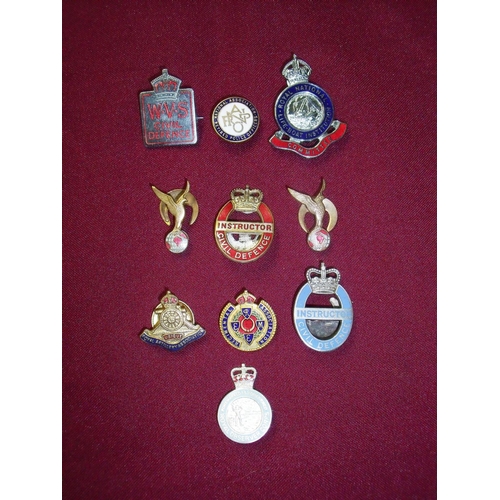 3 - Small selection of various mostly military and civil enamel and other lapel badges including Royal O... 