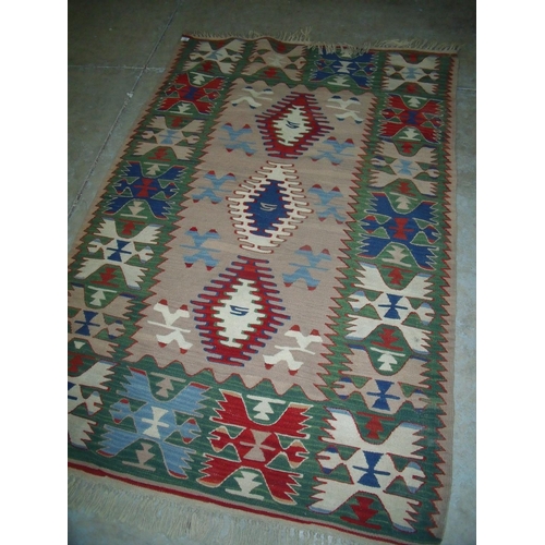 399 - Turkish wool Kelim rug (185cm x 120cm)