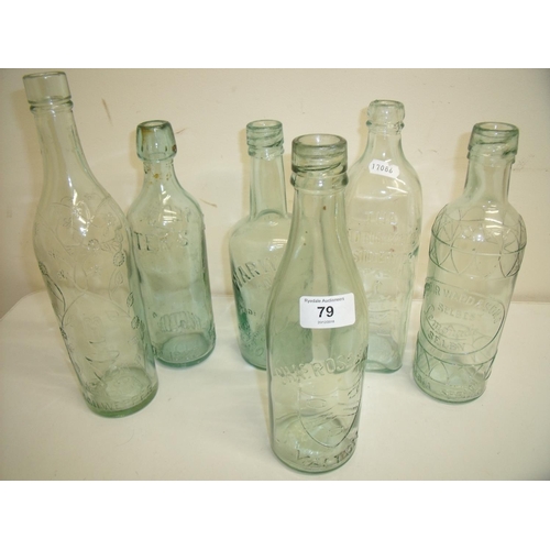 79 - Glass Schweppes Lemonade bottles, Arthur Ward & Sons Lemon of Selby lemonade bottle, a Warwick & Co ... 