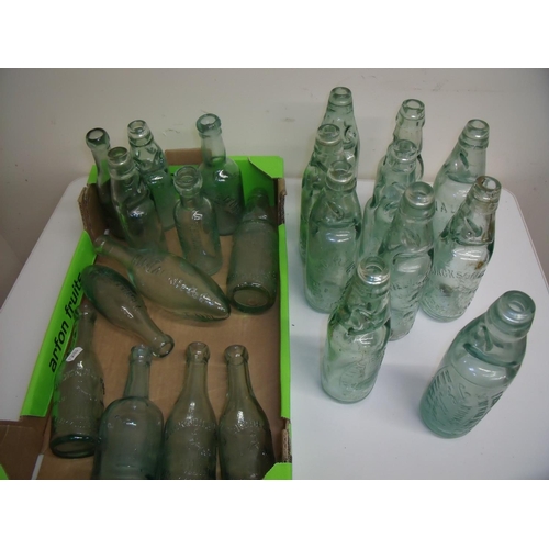 82 - Kirkbymoorside and other Codd bottles etc in two boxes