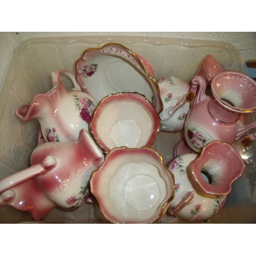 125 - Large selection of Horn & Thorn Staffordshire ceramics including jardinières, vases, comports etc
