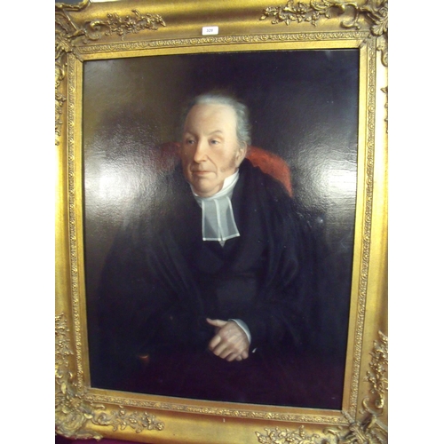 126 - 19th/ Early 20th C portrait of a gentleman (69cm x 89cm) in ornate gilt frame