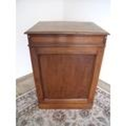 273 - Victorian mahogany floor standing cupboard enclosed by single panelled cupboard door (55cm x 43cm x ... 