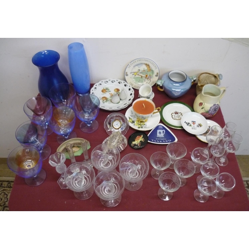 113 - Various decorative ceramics and glassware in two boxes including Hornsea, Studio ware, Glassware, Mo... 