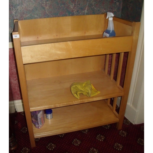 104 - Three tier beech changing unit/shelf rack and another smaller unit (2)