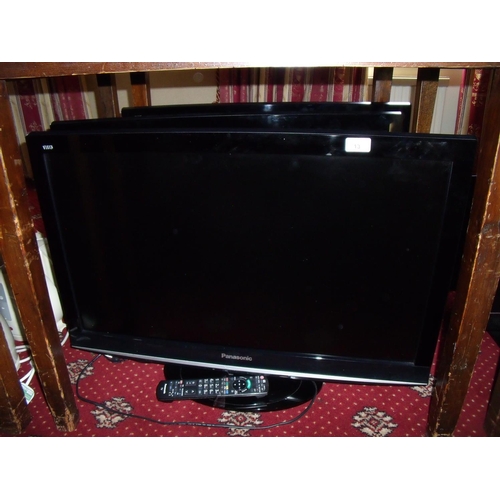 13 - Three 31 inch flat screen TVs with remote including Panasonic