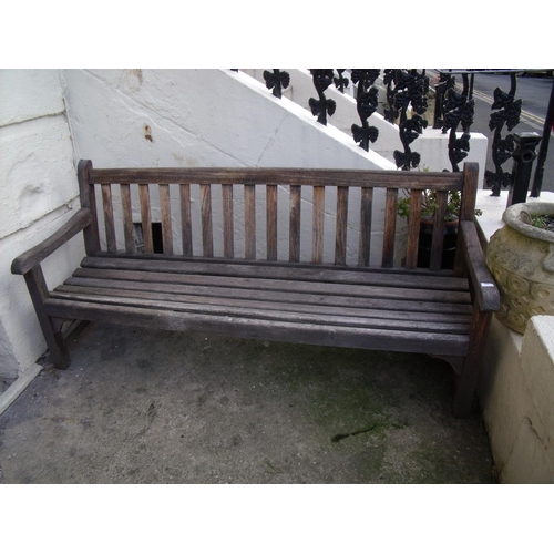 389 - Wooden slated garden bench