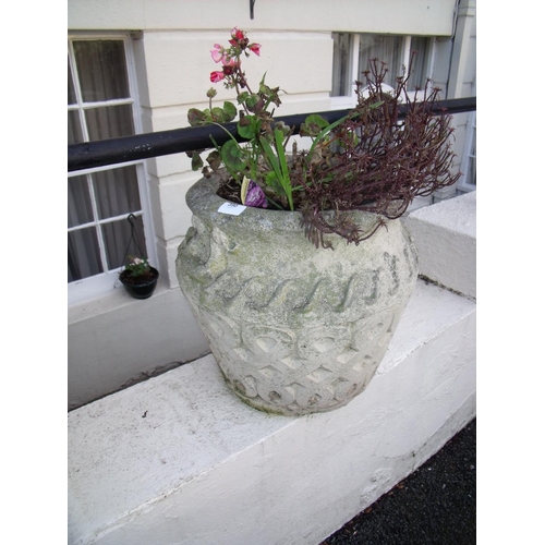 390 - Two composite stone planters