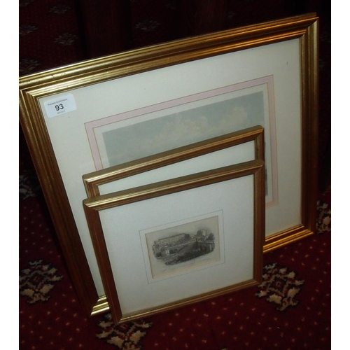 93 - Framed and mounted colour prints of Scarborough from The Spa, Cliff Bridge Terrace, Scarborough Muse... 