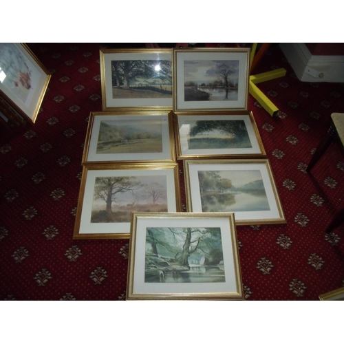 116 - Selection of framed and mounted Nigel Price landscape scenes and other similar