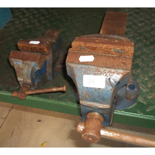 24 - Large and small vice suitable for bench mounting