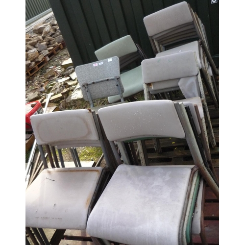 55 - Collection of stacking chairs