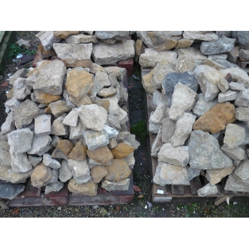 69 - Two pallets of various Yorkshire and other sandstone