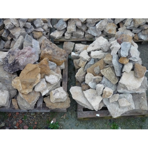 70 - Two pallets of various Yorkshire and other sandstone