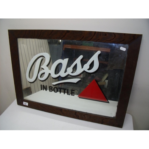 74 - Framed Bass in Bottle beer advertising mirror (69cm x 50cm)