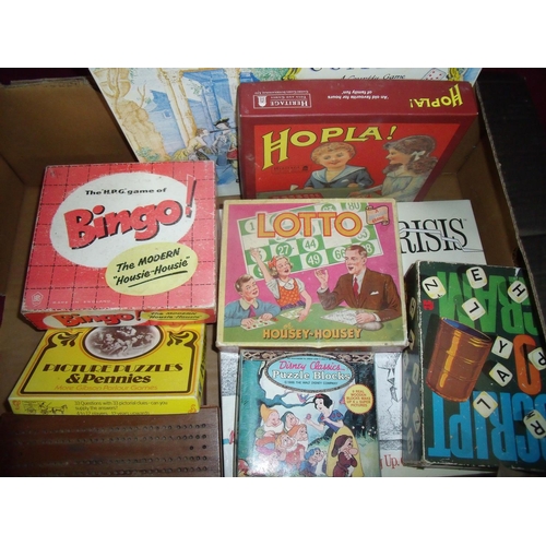 149 - Selection of vintage and other games in 2 boxes including Nigel Manzell Racing Set, Hoopla, Bingo, L... 