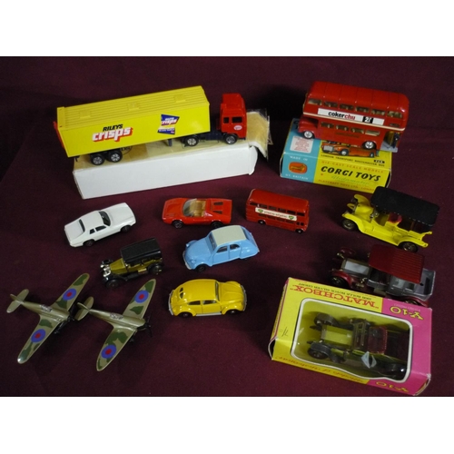 200 - Selection of various diecast vehicles including boxed Corgi London Routemaster Bus No 468 and other ... 