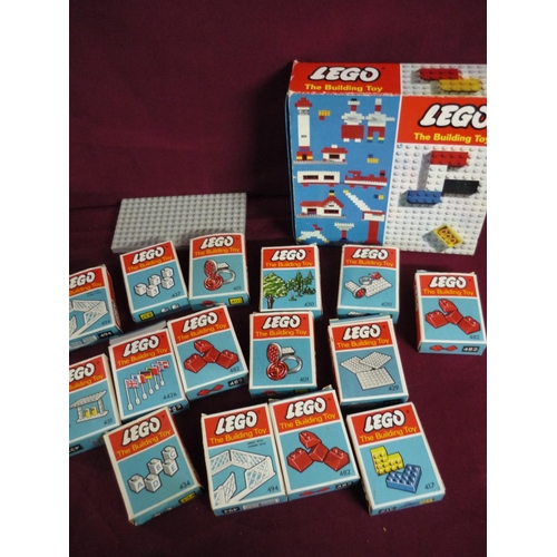 204 - Tin containing Lego building toy packs and accessories (Qty)