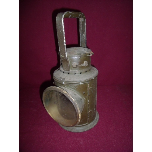 38 - Military Railway hand lamp with crows foot stamp and dated 1954