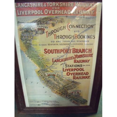 43 - Framed print for Lancashire and Yorkshire Railway and Liverpool Overhead Railway