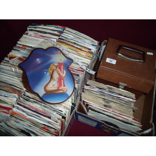 80 - Extremely large collection of various 45 records and various albums including 'House of Fun - Madnes... 